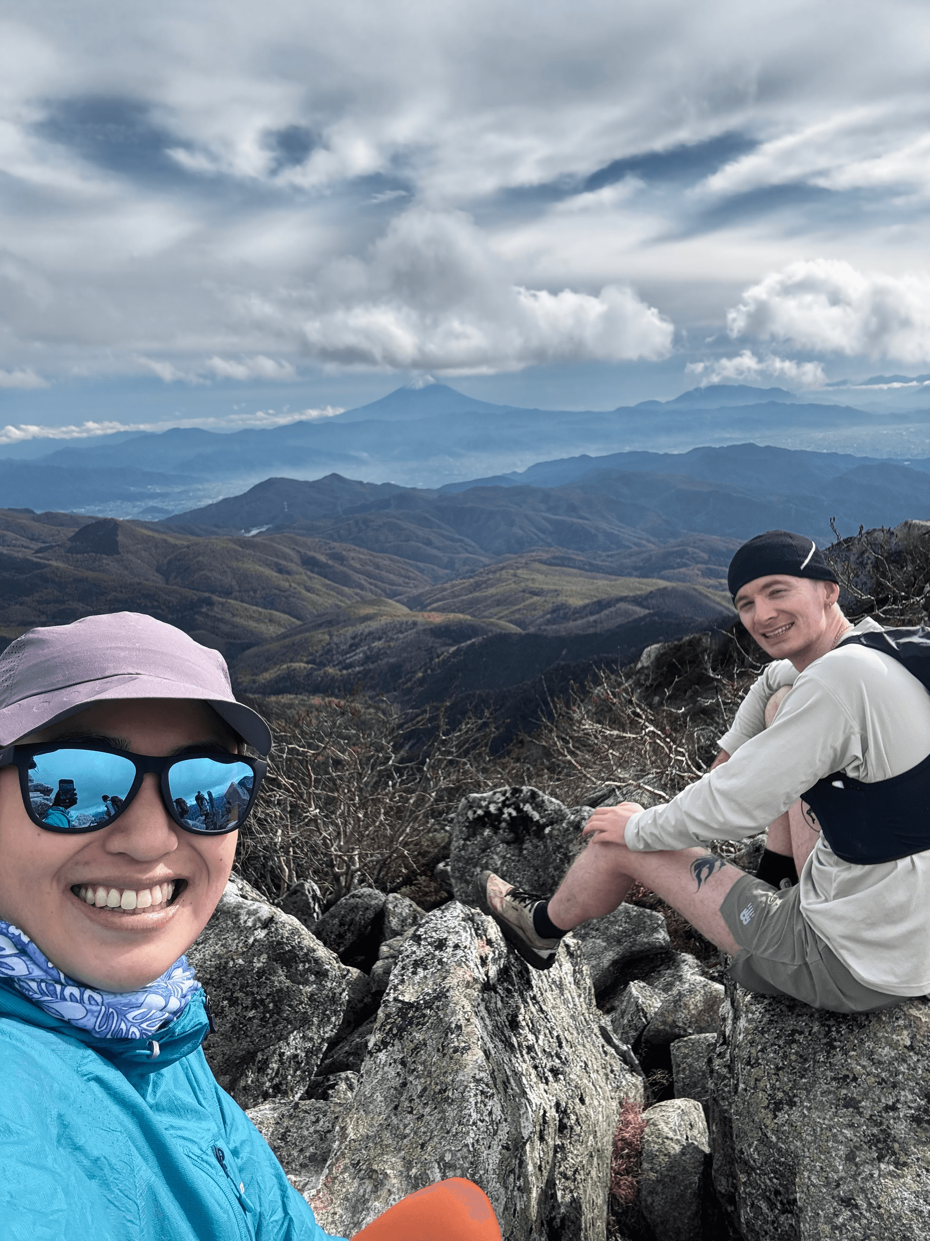 Matt and Angela on a mountain summit